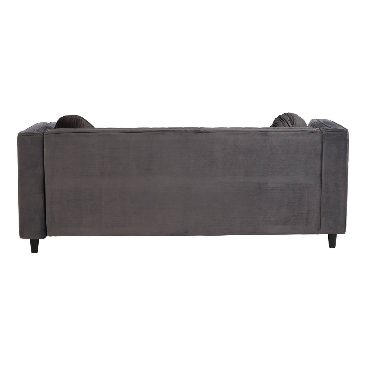 Farah 3 Seat Grey Velvet Sofa