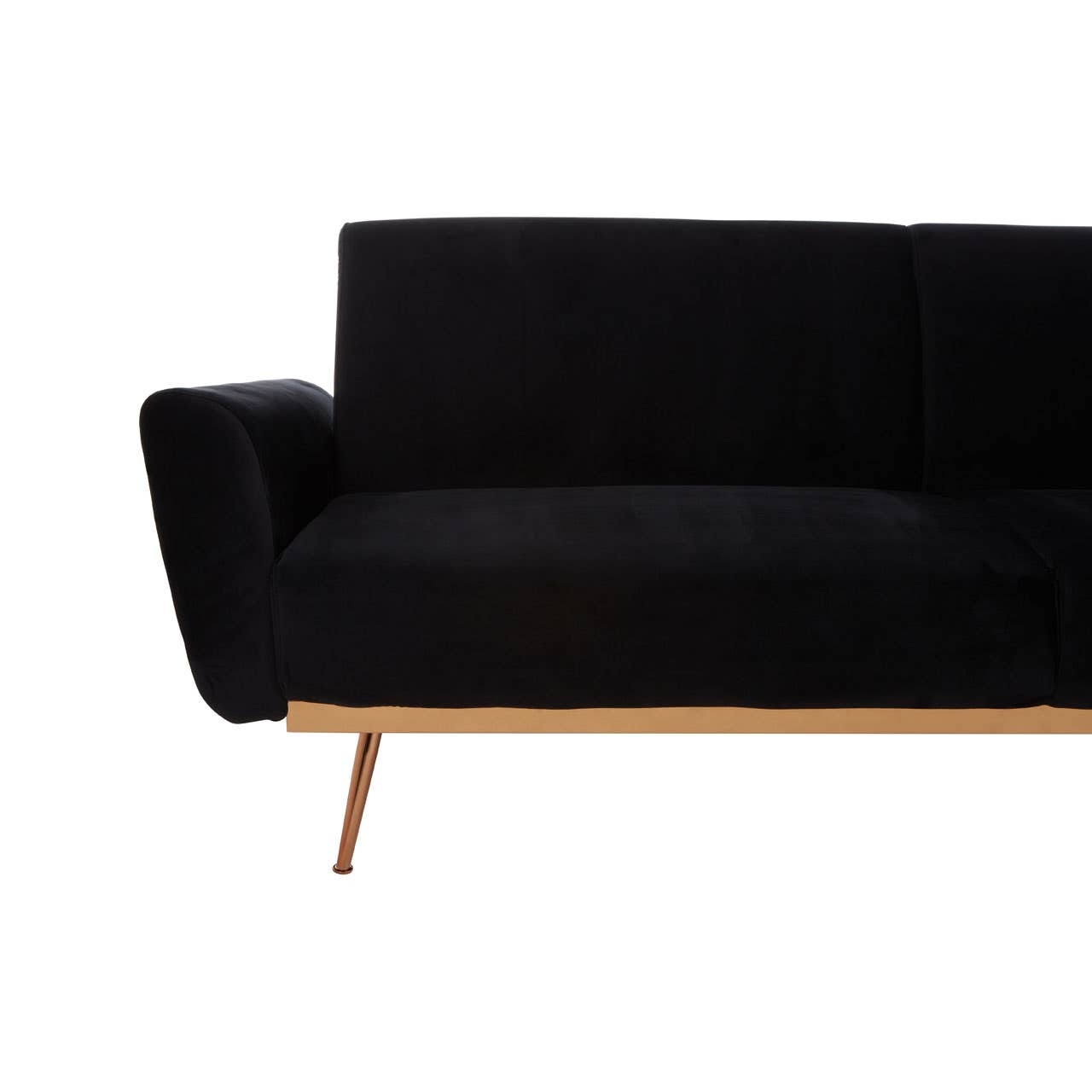 Hatton Black Velvet Sofa Bed