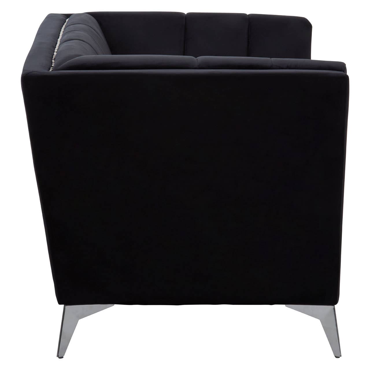 Hansa Black Velvet Chair