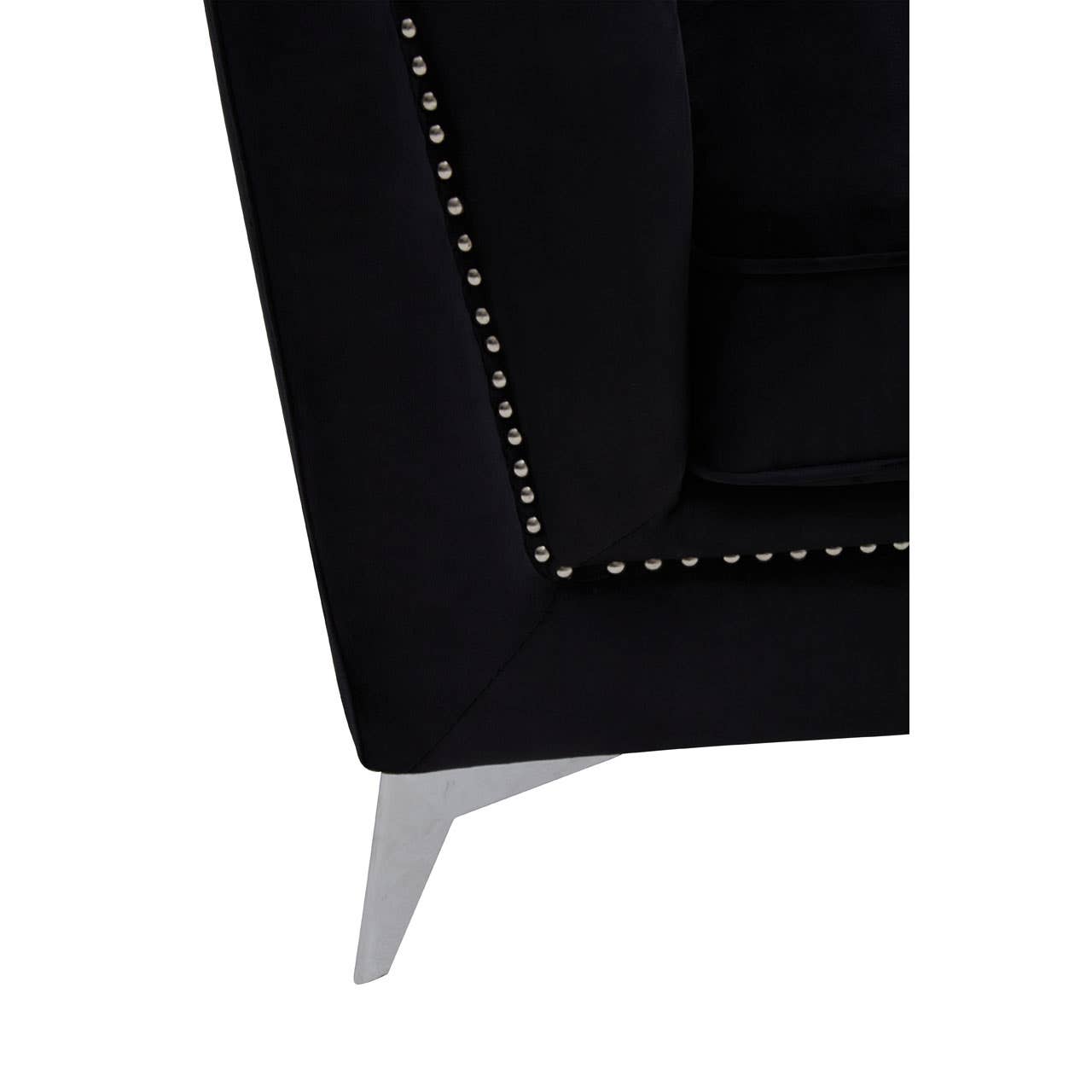 Hansa Black Velvet Chair