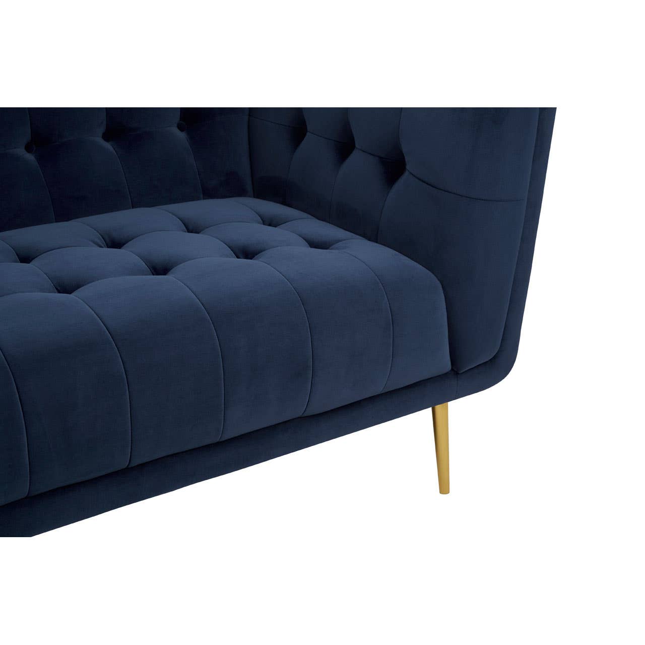 Harita Blue Velvet Sofa