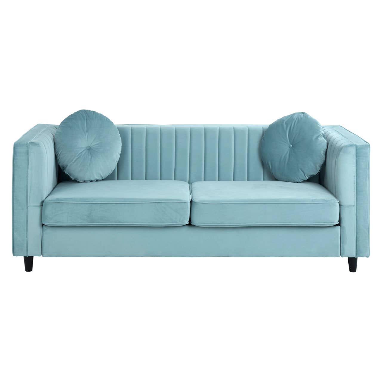 Farah 3 Seat Midnight Green Velvet Sofa