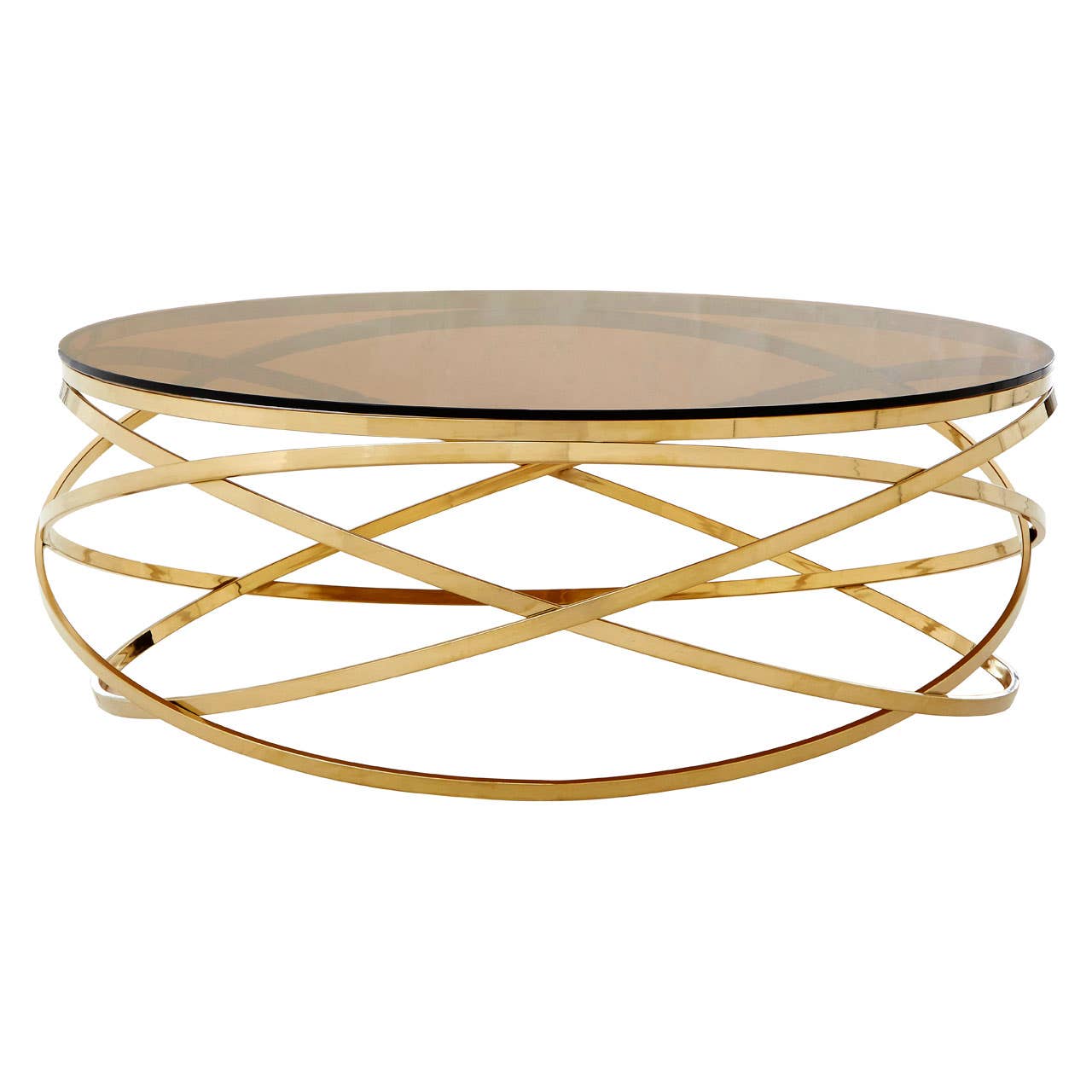 Allure Round Champagne Base Coffee Table