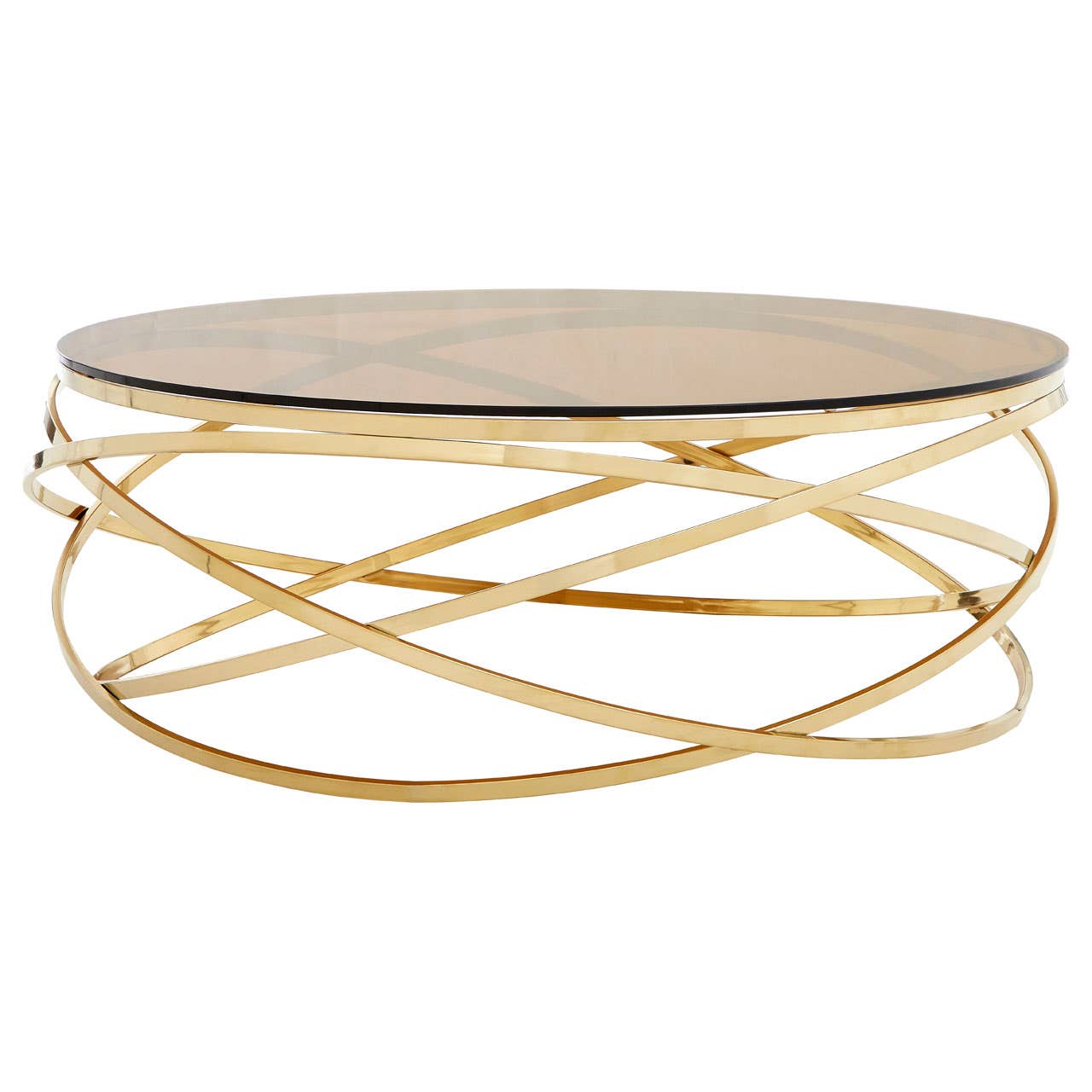 Allure Round Champagne Base Coffee Table