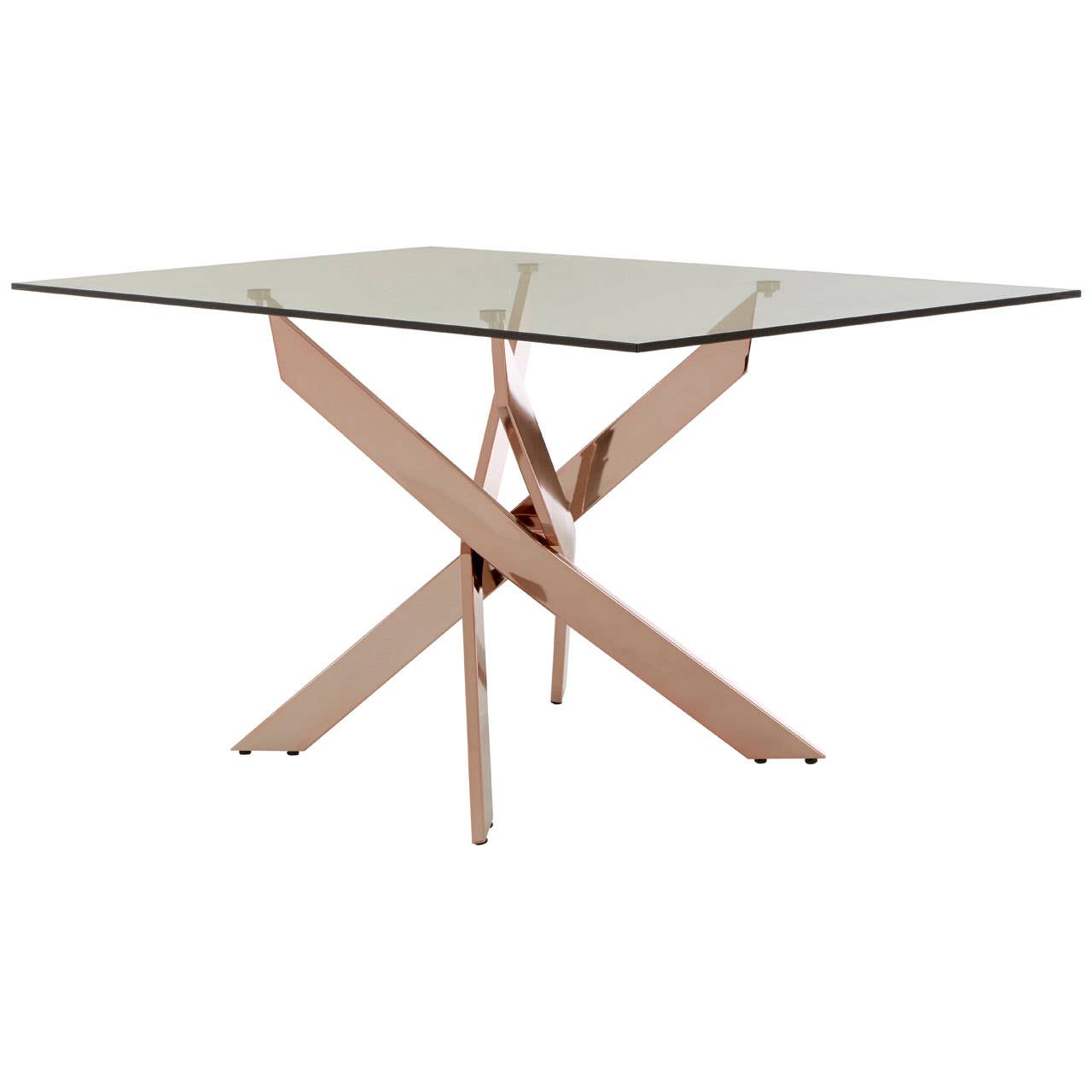 Allure Rectangular Rose Gold Dining Table