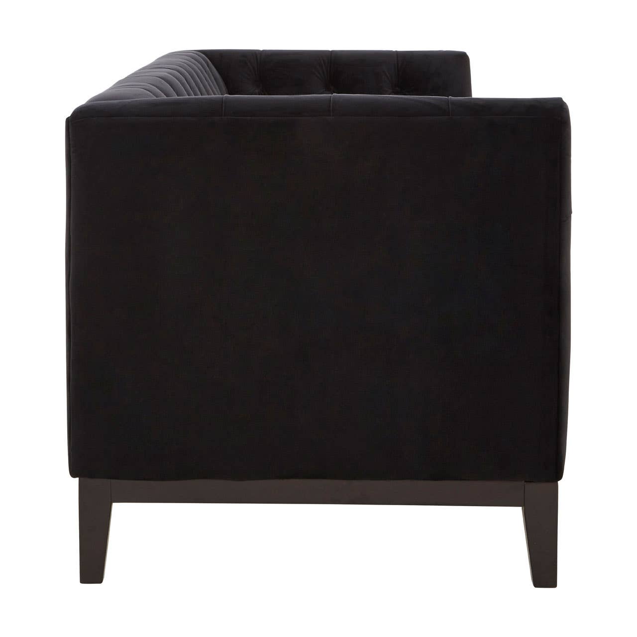 SASHA 3 SEATER ONYX VELVET SOFA