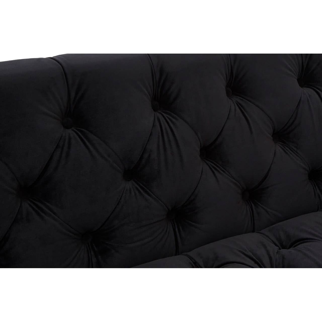 SASHA 3 SEATER ONYX VELVET SOFA