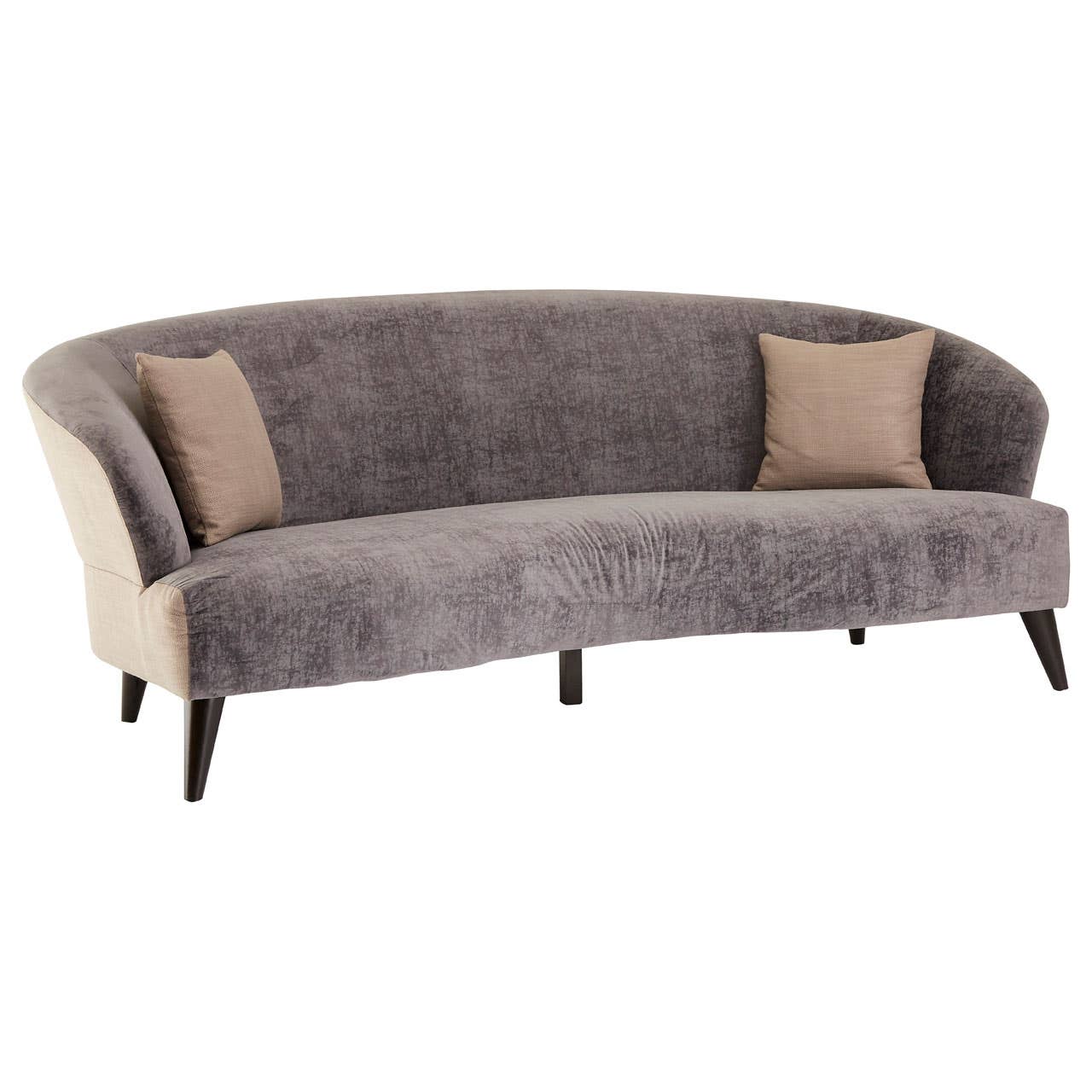 Reine Grey Velvet 3 Seat Sofa