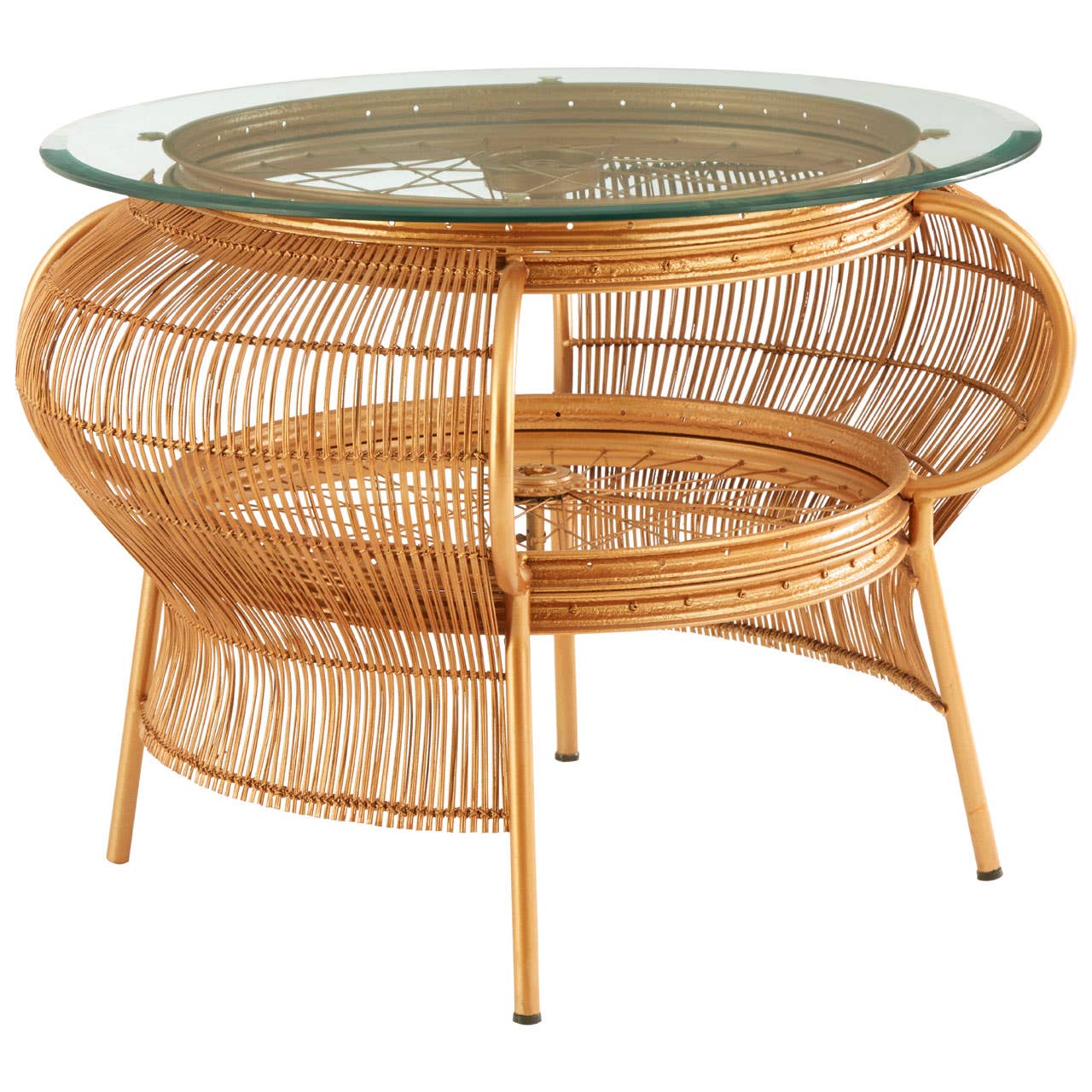 Mantis Gold Finish Table