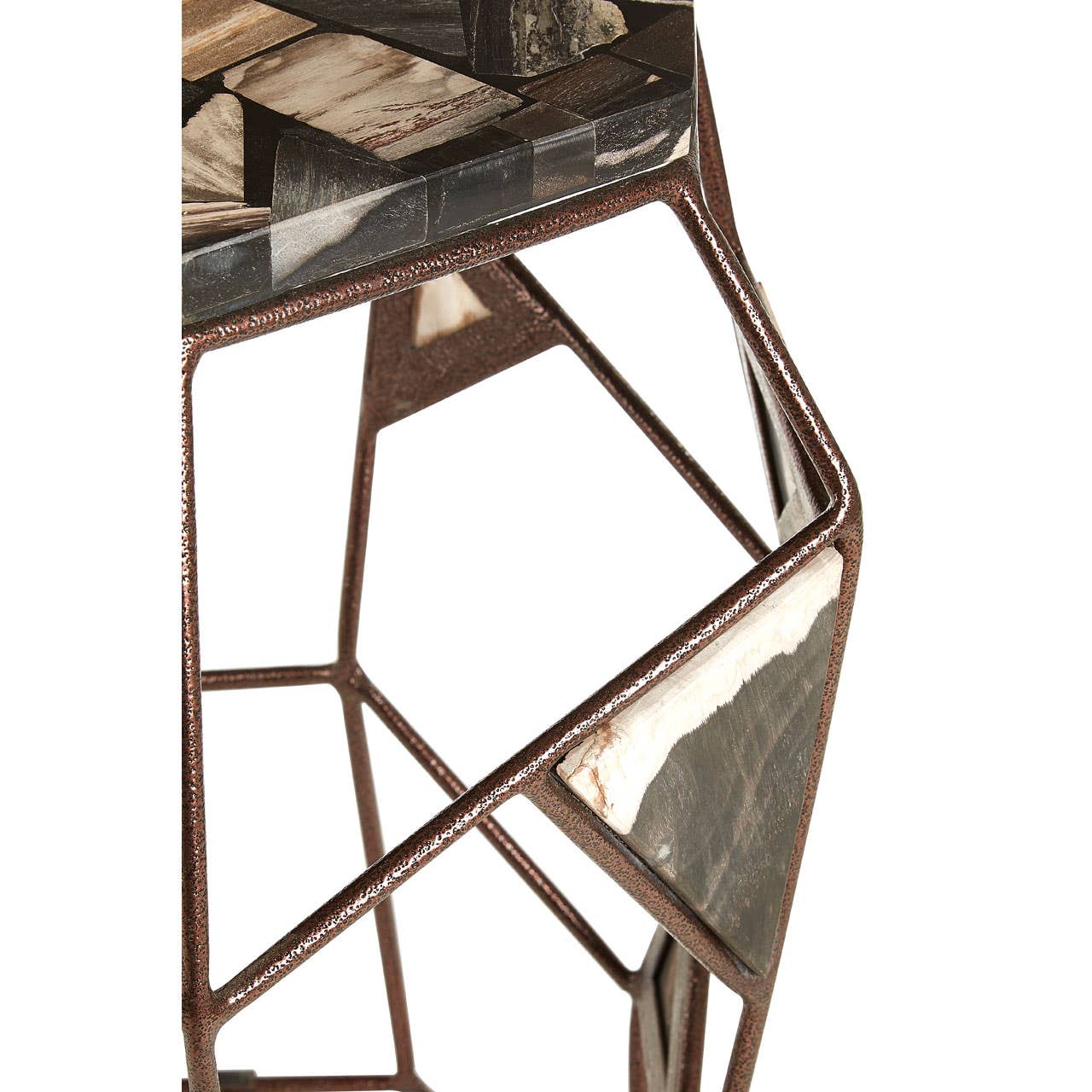 Relic Side Table With Asymmetric Frame