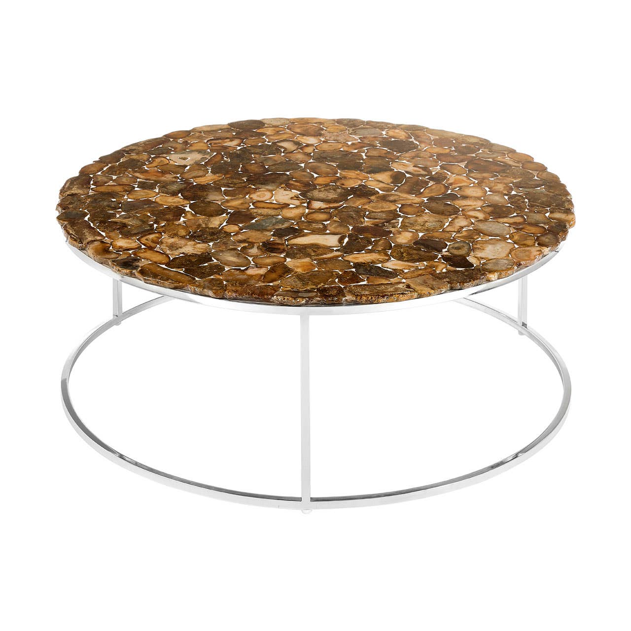 Relic Round Coffee Table / Agate Stone Top