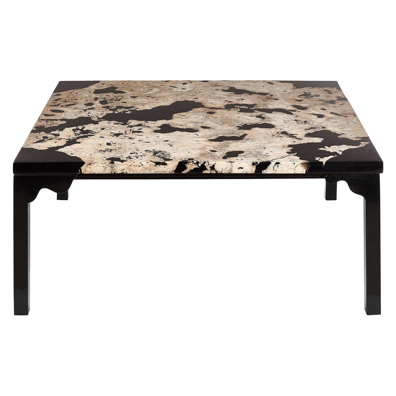 Relic Cheese Stone/black Resin Coffee Table