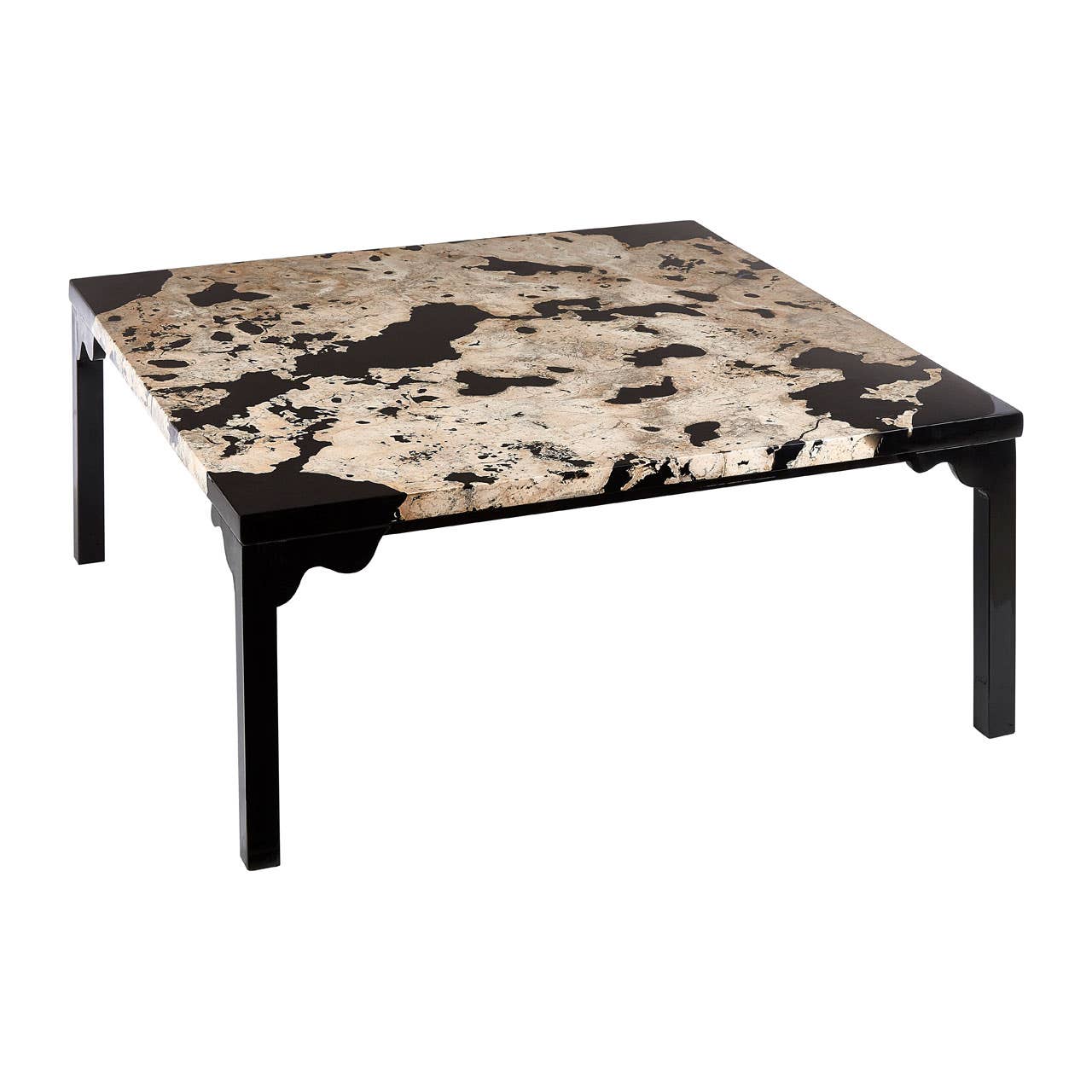 Relic Cheese Stone/black Resin Coffee Table