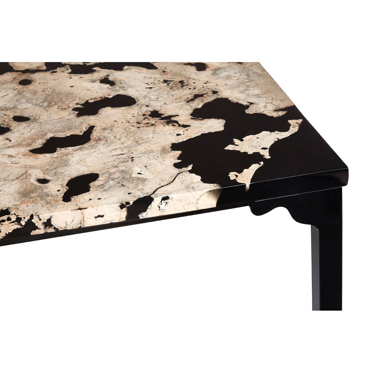 Relic Cheese Stone/black Resin Coffee Table