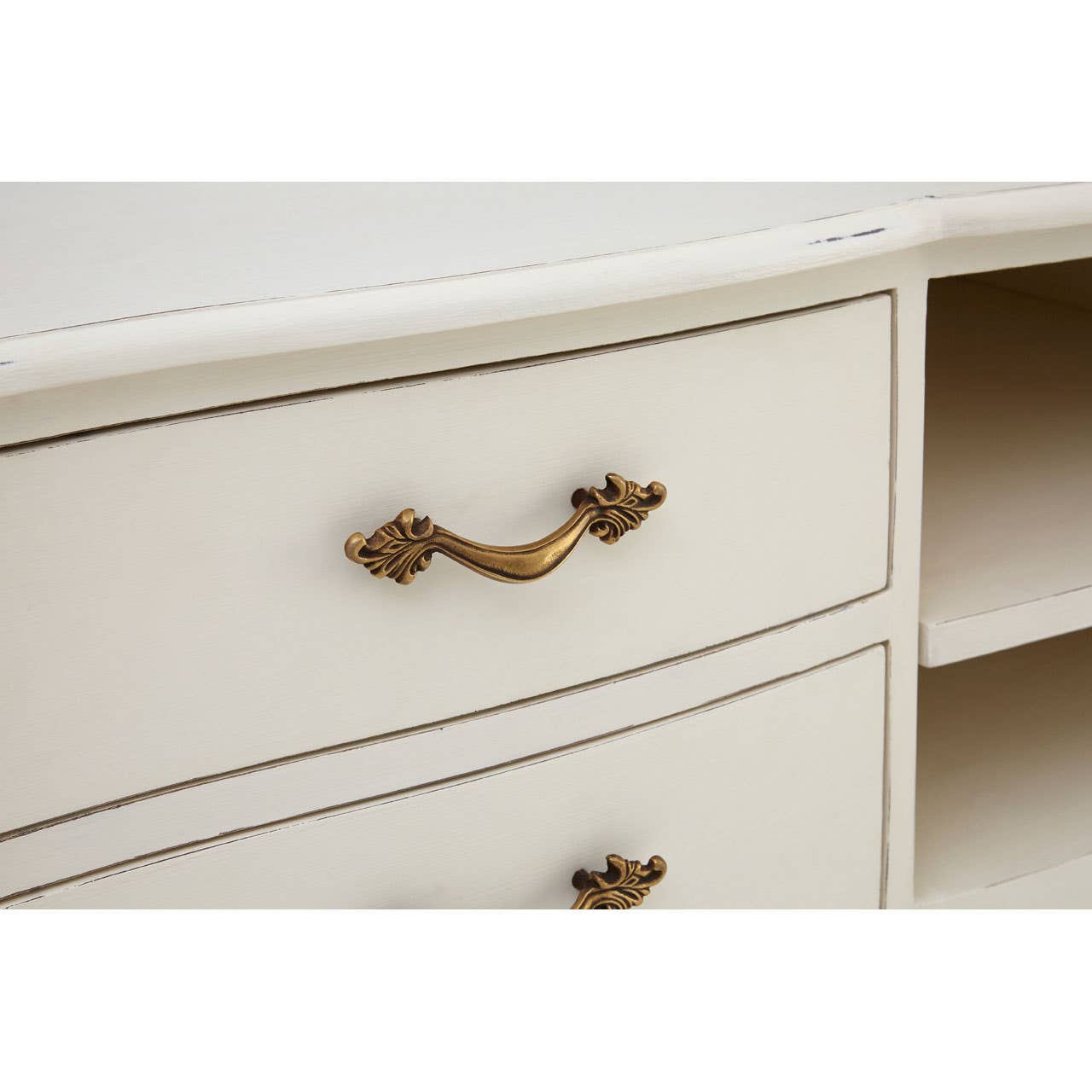 Loire 4 Drawers/2 Shelves White Media Unit