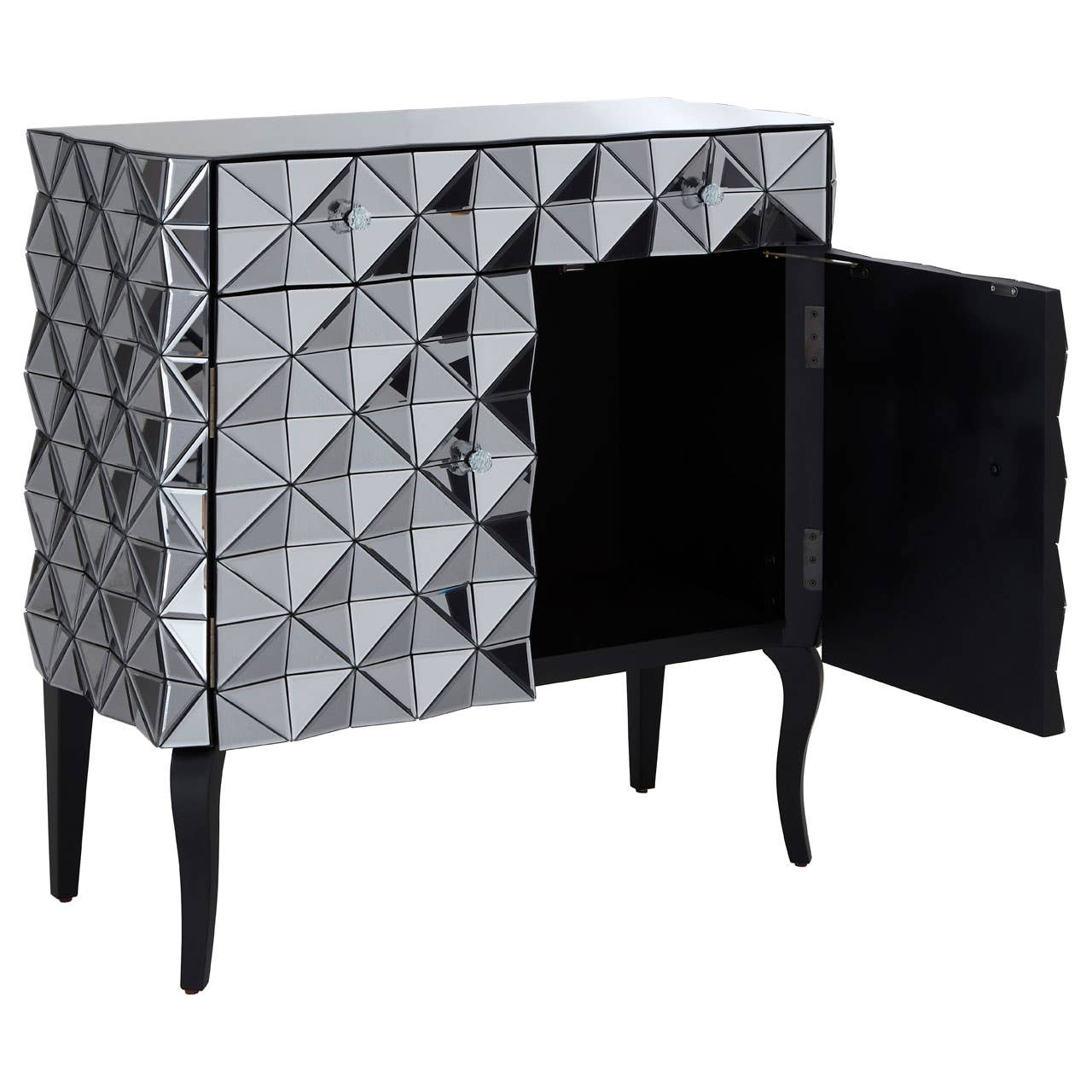 Soho Silver Finish Cabinet