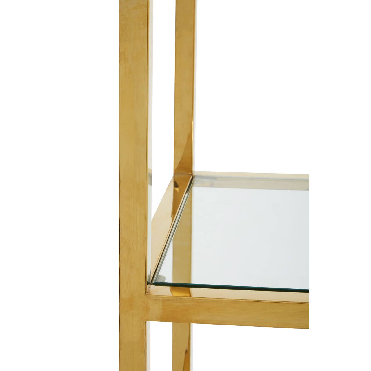 Piermont Gold Bar Shelf Unit With Glass Rack