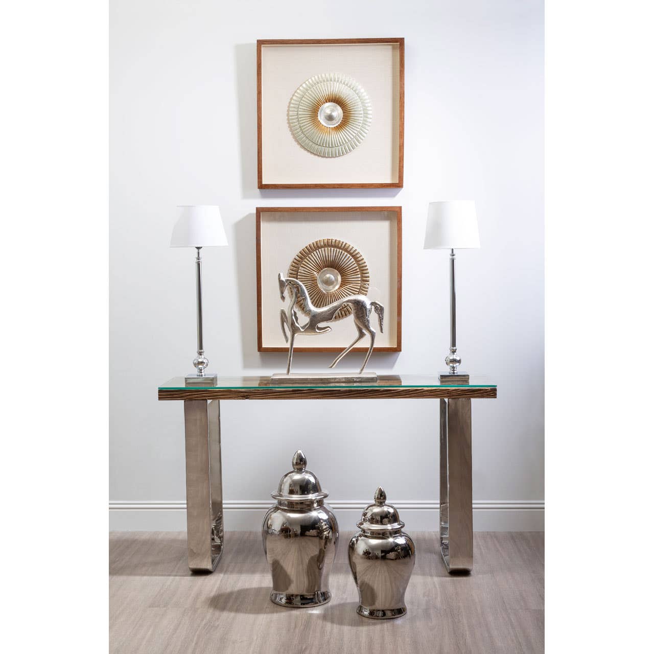 Kerala Natural U-shaped Base Console Table