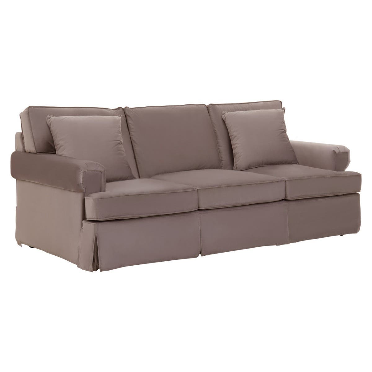 Ralph Three Seat Mink Velvet Sofa