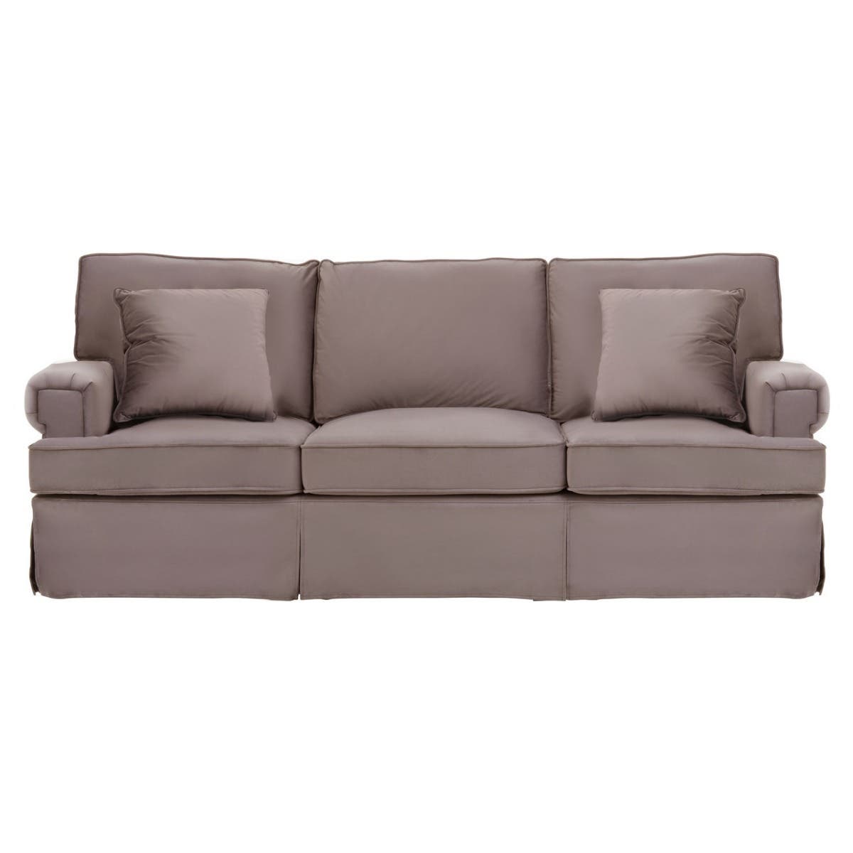 Ralph Three Seat Mink Velvet Sofa