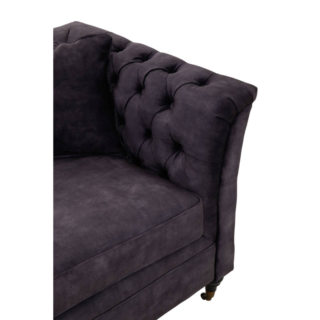 Sabrina Two Seat Grey Velvet Sofa