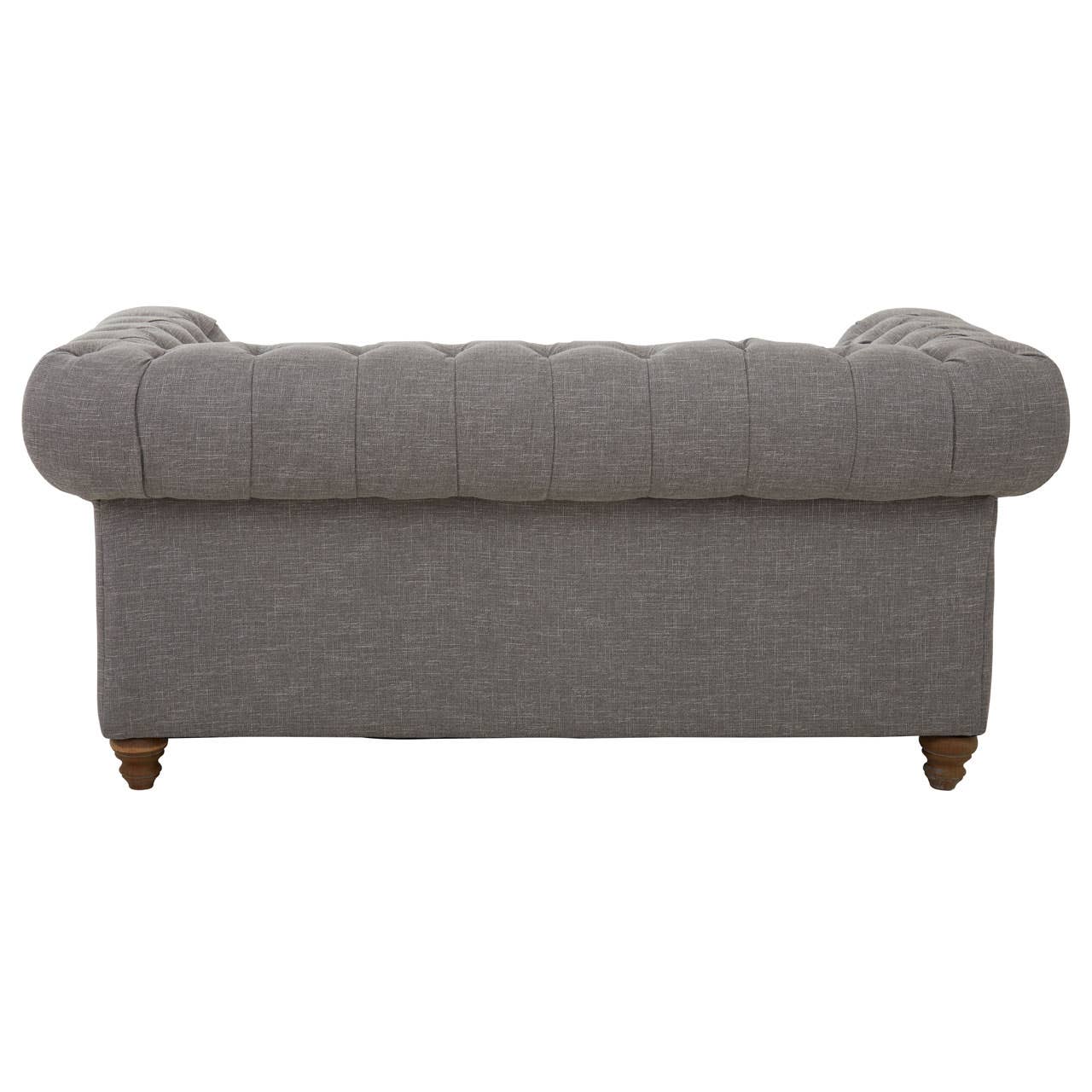 Stella Two Seat Grey Linen Sofa