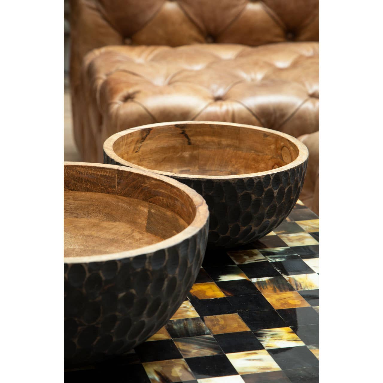 Obra Black Shell Square Coffee Table