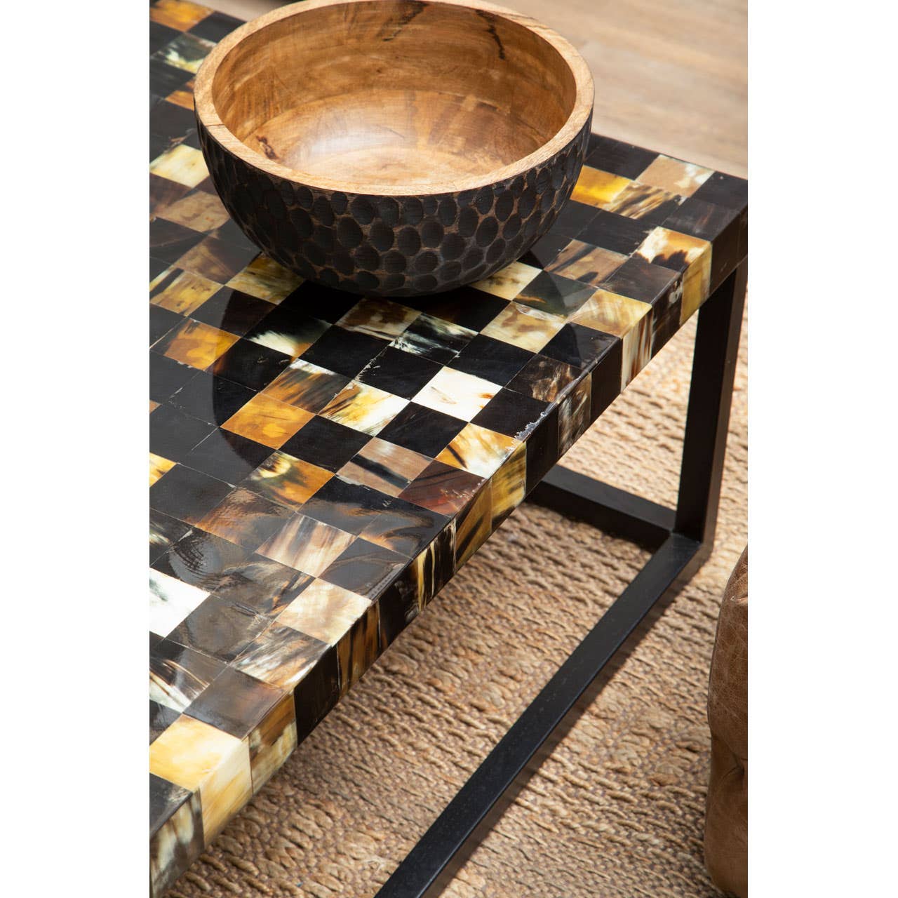 Obra Black Shell Square Coffee Table