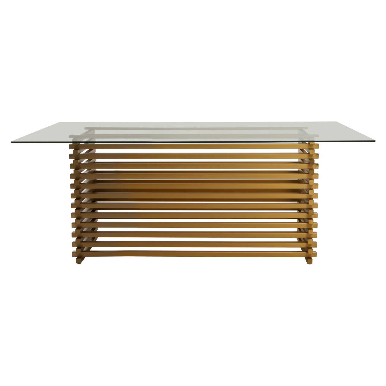 VOGUE MATTE GOLD DINING TABLE