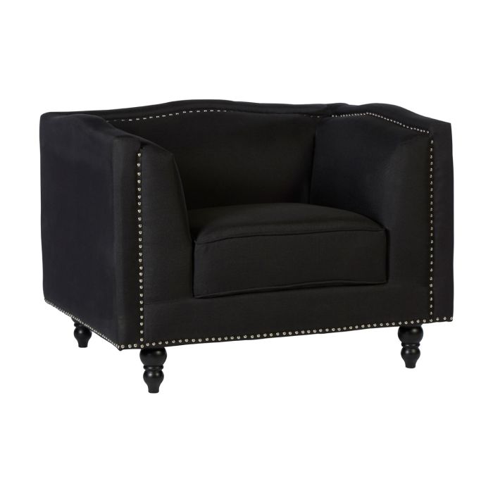 Feya Black Fabric Chair