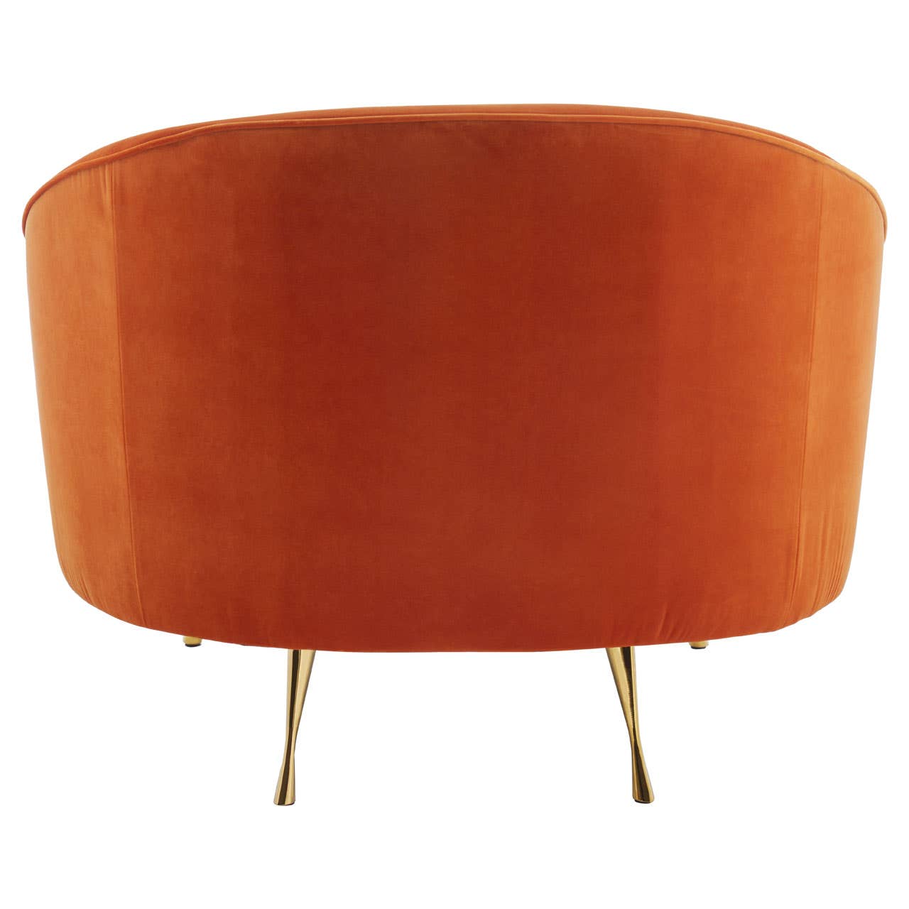 Manhattan Orange Velvet Armchair