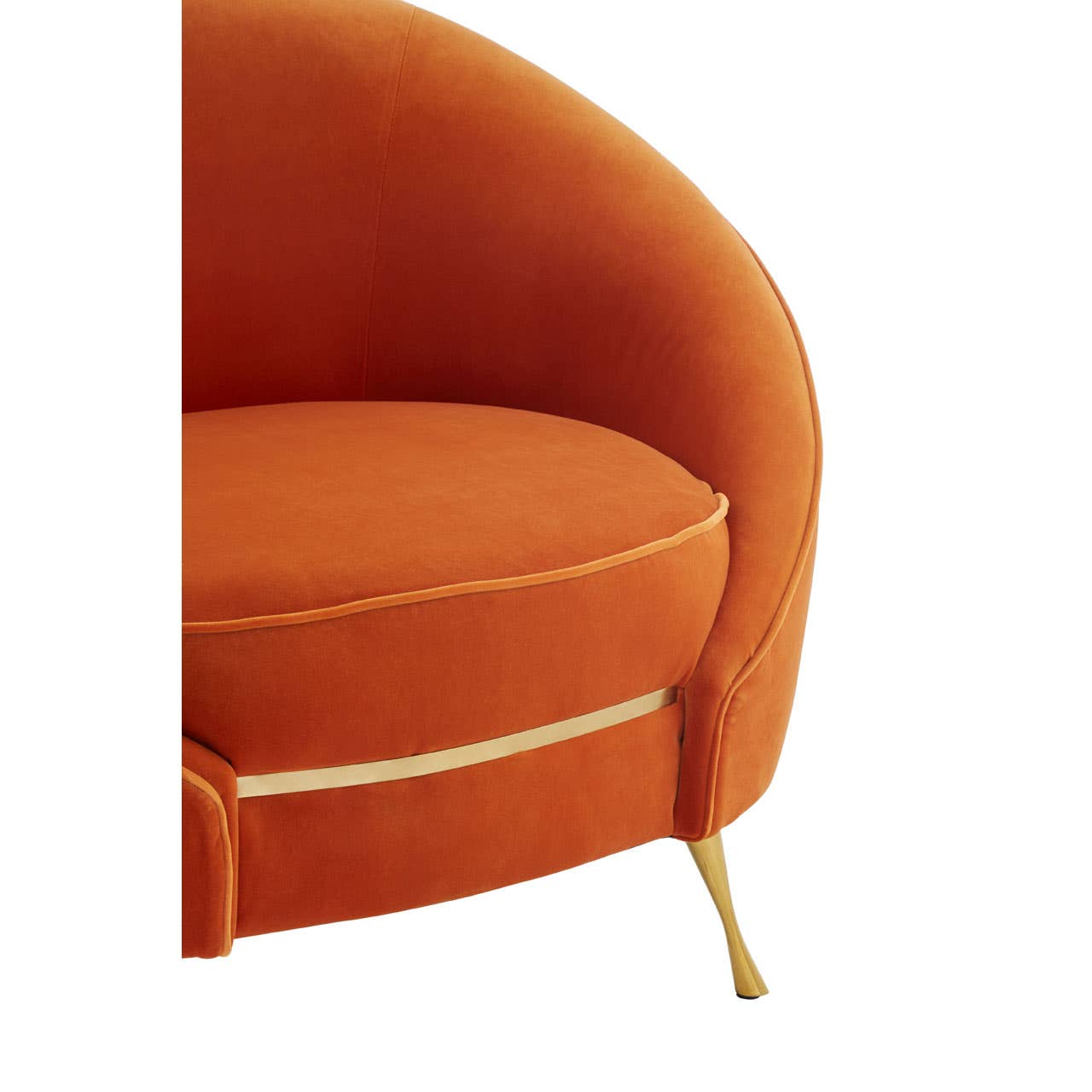 Manhattan Orange Velvet Armchair