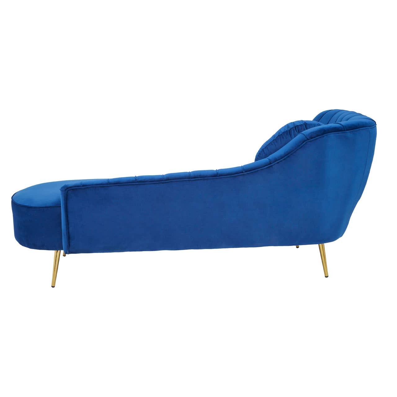 Felizia Midnight Left Arm Velvet Chaise