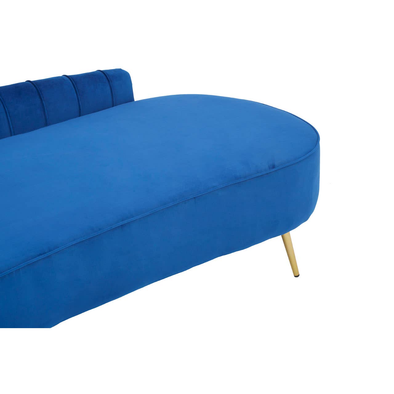 Felizia Midnight Left Arm Velvet Chaise