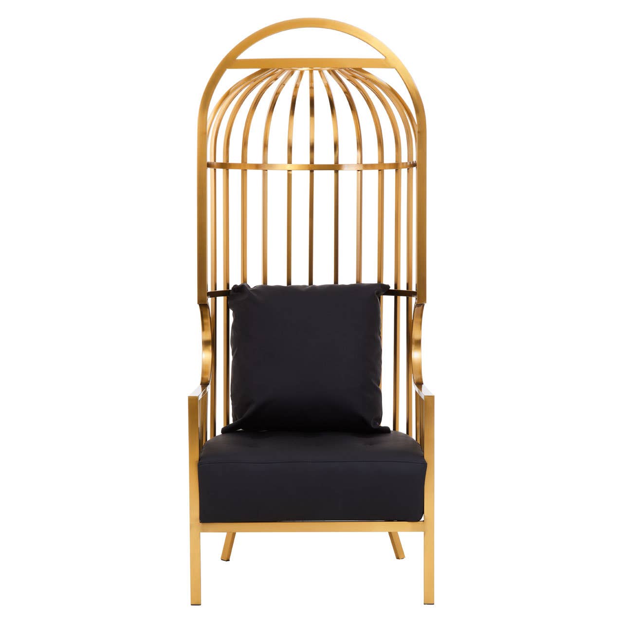 Eliza Brushed Gold Dome Cage Chair