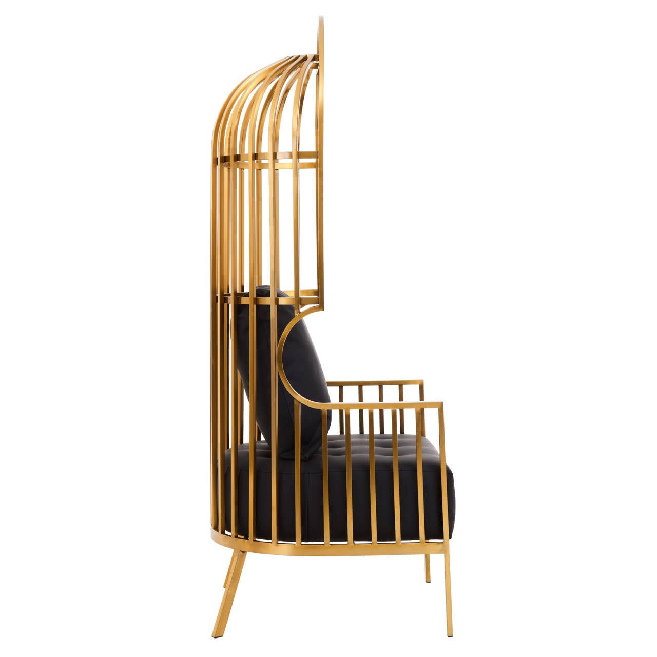 Eliza Brushed Gold Dome Cage Chair