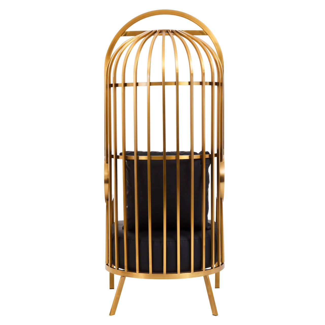 Eliza Brushed Gold Dome Cage Chair