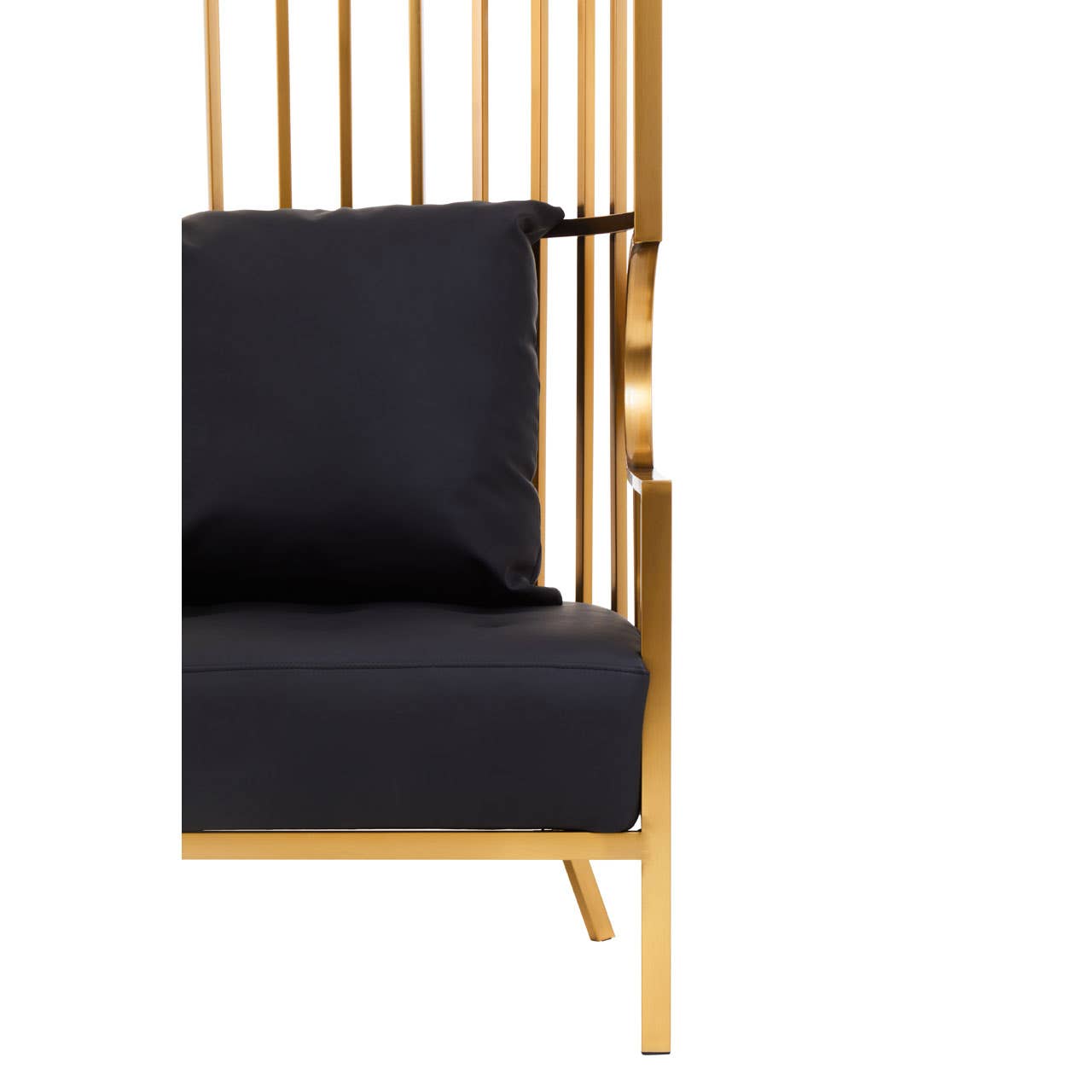 Eliza Brushed Gold Dome Cage Chair